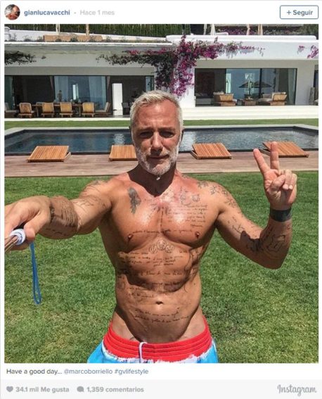 La impresionante transformación de Gianluca Vacchi, el millonario italiano famoso en Instagram por los bailes con su novia