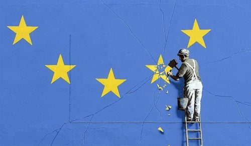 Aparece un mural de Banksy sobre el Brexit en la ciudad inglesa de Dover