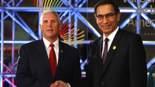 Vizcarra complace a Pence al alinearse en contra de Venezuela