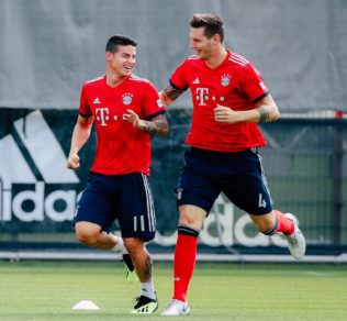 James Rodríguez entrenando