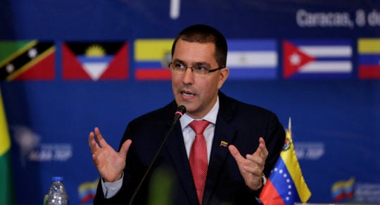 Canciller venezolano Jorge Arreaza rechaza las declaraciones colonialistas de John Bolton