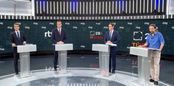 España: cuatro candidatos presidenciales se enfrentan en un tenso debate