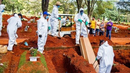 Brasil alcanzó récord de muertos por COVID-19 en un día