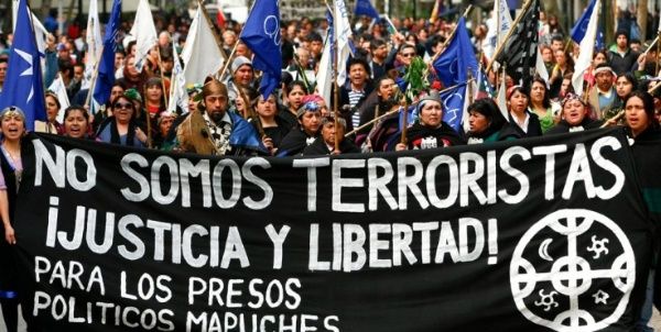 marcha en apoyo mapuche