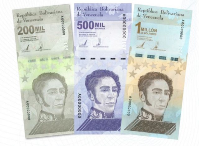 Banco Central de Venezuela incorpora tres nuevos billetes a su cono monetario