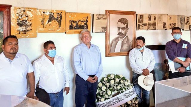 Visita de AMLO por aniversario de zapata