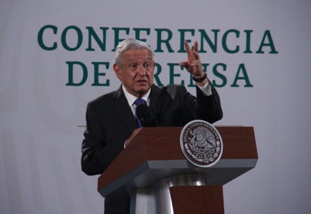 El presidente Andrés Manuel López Obrador, en conferencia de prensa mañanera