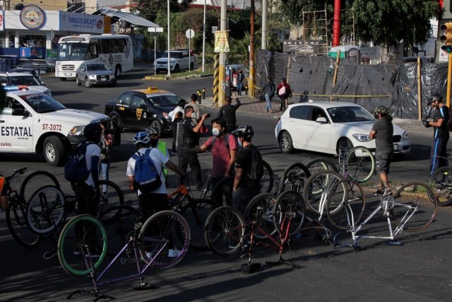 Manifestación ciclista