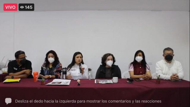 Claudia Rivera Vivanco en rueda de prensa