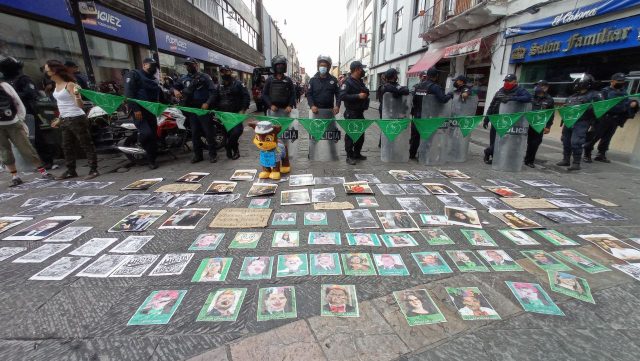 Manifestación feminista en exigencia de la despenalización del aborto