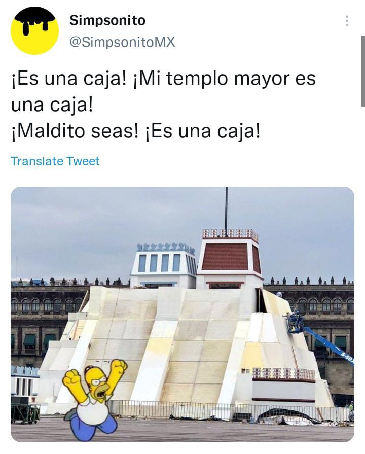 Meme desde la cuenta de Simpsonito en Twitter