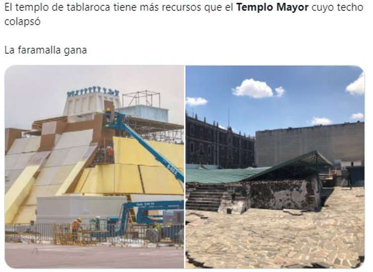 Critica sobre el templo real y su poca inversión.