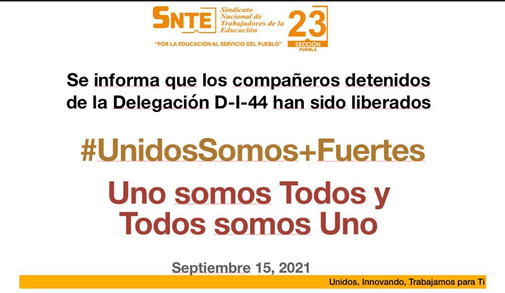 SNTE Sección 23 15 sept tuit