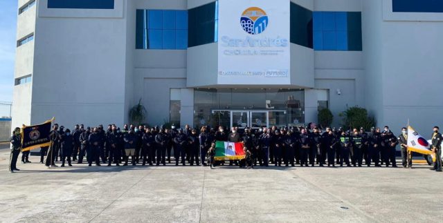 Especialistas de Corea del Sur capacitan a policías de San Andrés Cholula