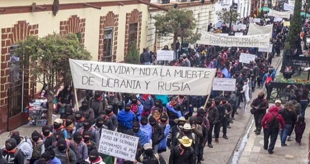 Movilización zapatista contra todas las guerras