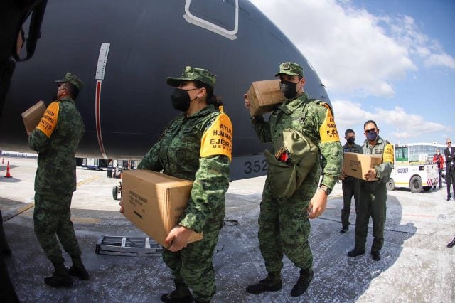 Llega a Rumania segunda ayuda humanitaria de la Fuerza Aérea Mexicana