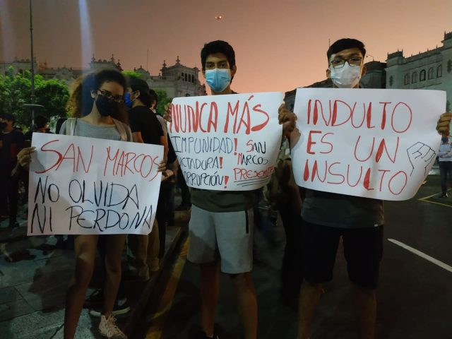 «Tribunal corrupto»: protestan en Perú tras fallo que ordenó excarcelación de Alberto Fujimori