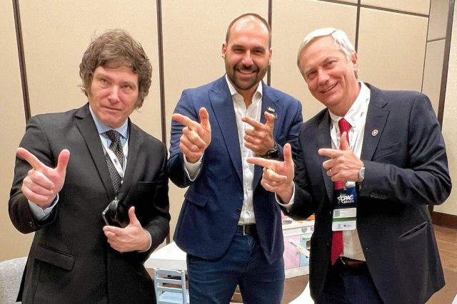 José Antonio Kast, Javier Milei y Eduardo Bolsonaro se reunieron en “el mayor evento conservador del mundo” en San Pablo 