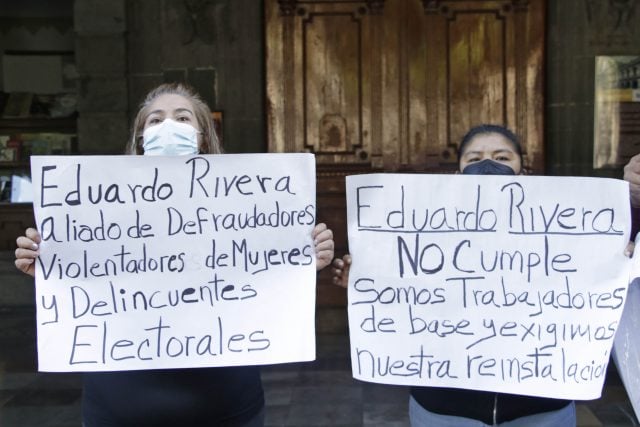 Sindicalizados del Ayuntamiento vuelven a manifestarse por despidos injustificados