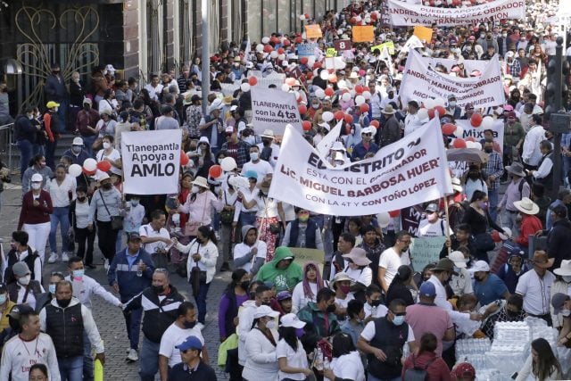 Marcha pro AMLO en Puebla fue una expresión de fuerza política: Barbosa