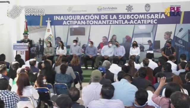 Gobernador y alcalde inauguran subcomisaría en San Andrés Cholula