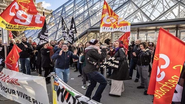 Cientos de miles de personas acatan llamado a protesta y huelgas en Francia