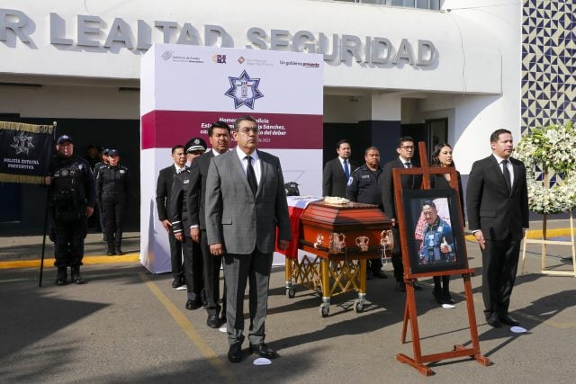 Caerá el peso de la ley sobre asesinos del policía en Zacatlán, advierte Céspedes