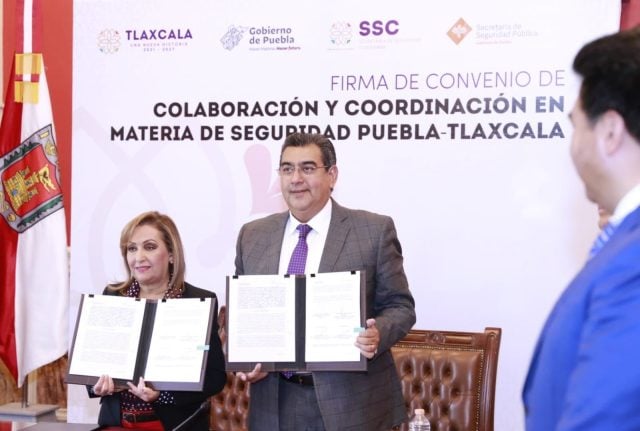 Puebla y Tlaxcala firman convenio de colaboración para seguridad