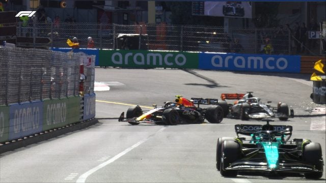 Checo Pérez queda eliminado del Gran Premio de Mónaco