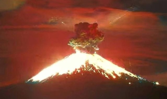 Sin riesgo San Pedro Cholula por actividad del volcán Popocatépetl