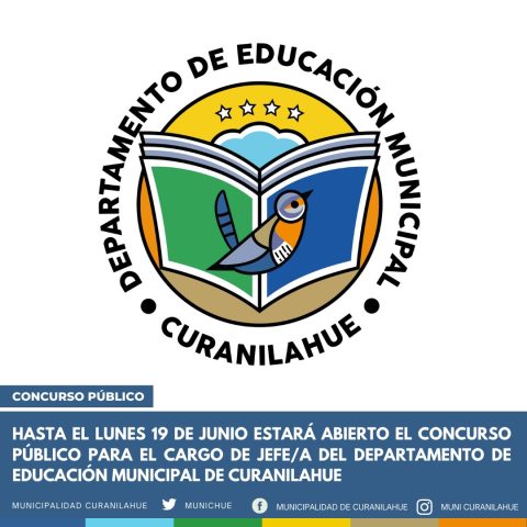 Municipio de Curanilahue abre concurso público para el cargo de Jefe del Departamento de Educación