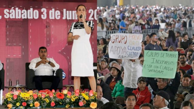 Ante decenas de miles de poblanos y poblanas, Claudia Sheinbaum pide a mujeres luchar por sus sueños