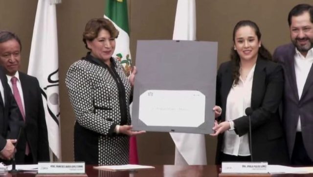 Recibe Delfina Gómez constancia como gobernadora electa del Edomex