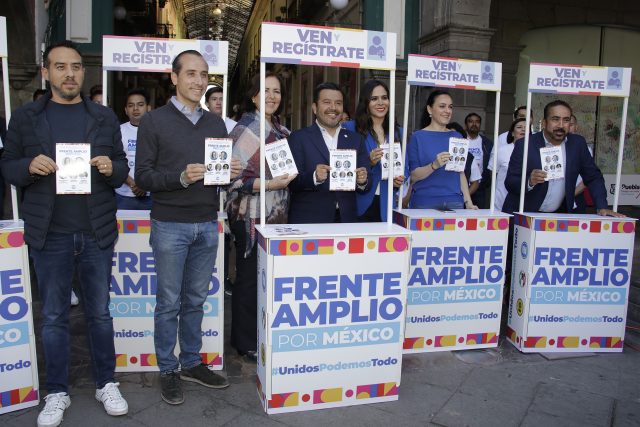 Instalan en Puebla módulos de registro para apoyar a Frente Amplio