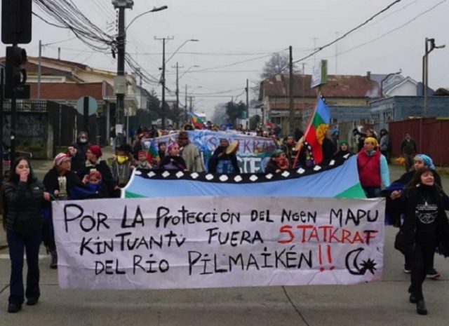 Sigue la resistencia mapuche por la defensa del Pilmaikén: concurrida marcha en La Unión