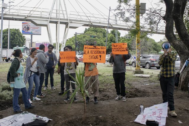 Retiran plantón pro cannabis frente a Fiscalía de Puebla