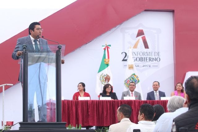 Céspedes llama a la unidad durante informes en Acatzingo, Tepeaca y Tecali