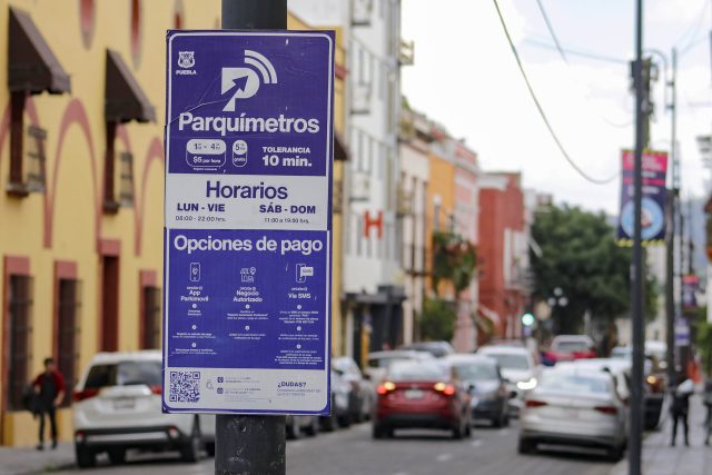 En julio, recaudación por parquímetros en Puebla crece 14.14%