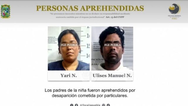 Arrestan a padres de Neri Sánchez, mintieron sobre su desaparición