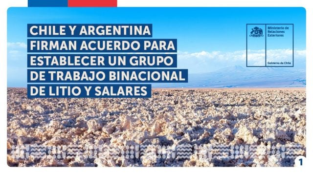 Litio: Chile y Argentina firman memorándum de entendimiento para buscar alternativas sustentables de explotación