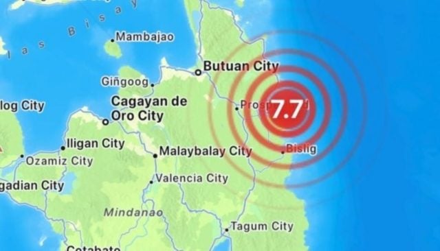 Terremoto de magnitud 7,7 en Filipinas activa alerta de tsunami