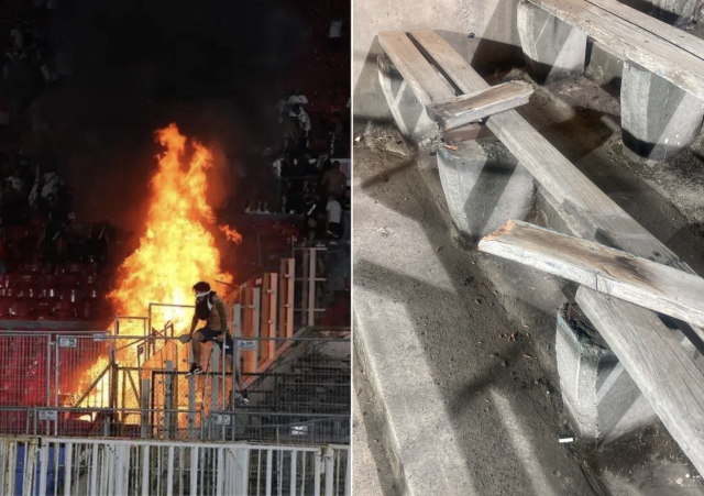 FOTOS | Así quedó el memorial a los detenidos desaparecidos luego de los desmanes en el Estadio Nacional