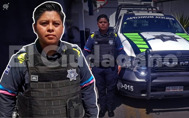 Policía poblana avanza segura para cumplir con amor su deber