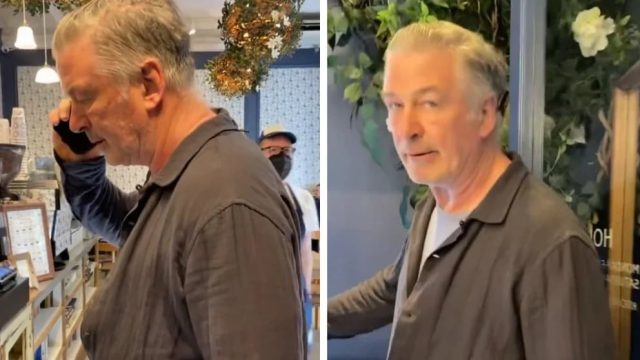 Alec Baldwin golpea teléfono celular de mujer en cafetería de Nueva York