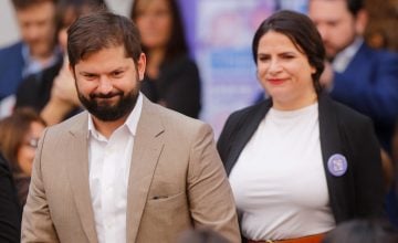 Gabriel Boric y Antonia Orellana