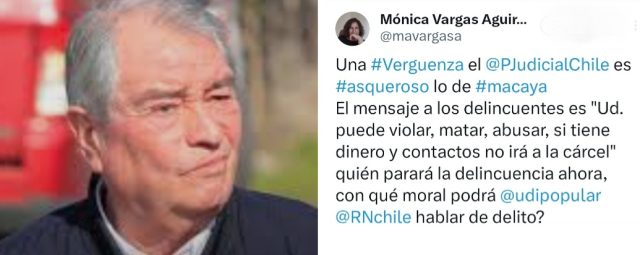 Corte de Apelaciones otorga arresto domiciliario a Eduardo Macaya: redes sociales lo tildan de «una vergüenza»