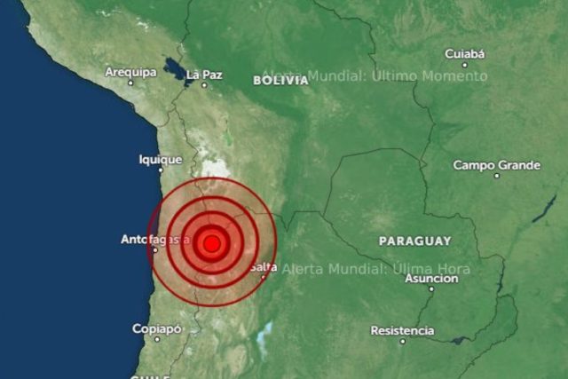 Reportan sismo de 7.3 grados en región de Antofagasta, Chile