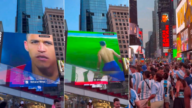 Chilenos interrumpieron banderazo argentino en Times Square