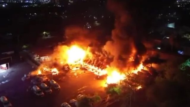 Fuerte explosión e incendio consumen planta de gas LP en Sinaloa