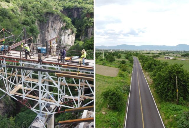 Rehabilitan carretera Tochimilco-Atlixco y puente en Acteopan